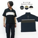 スリック SLICK 半袖 ポンチ ハーフジップ Tシャツ SLK5251410