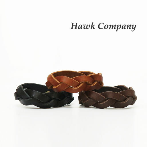 ホークカンパニー HAWK COMPANY レザー ブレスレット 革 メンズ レディース 6163