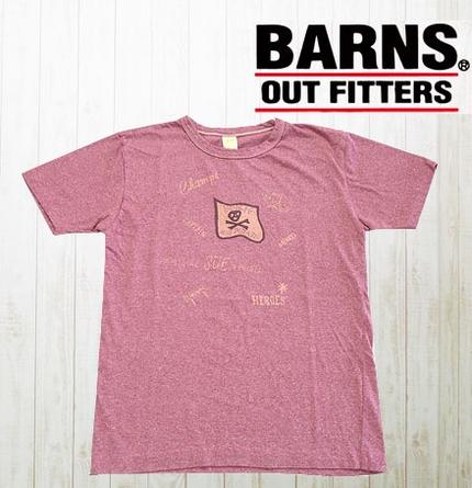 バーンズ BARNS 半袖Tシャツ 杢天竺 「VANKEE AIR PIRATE」