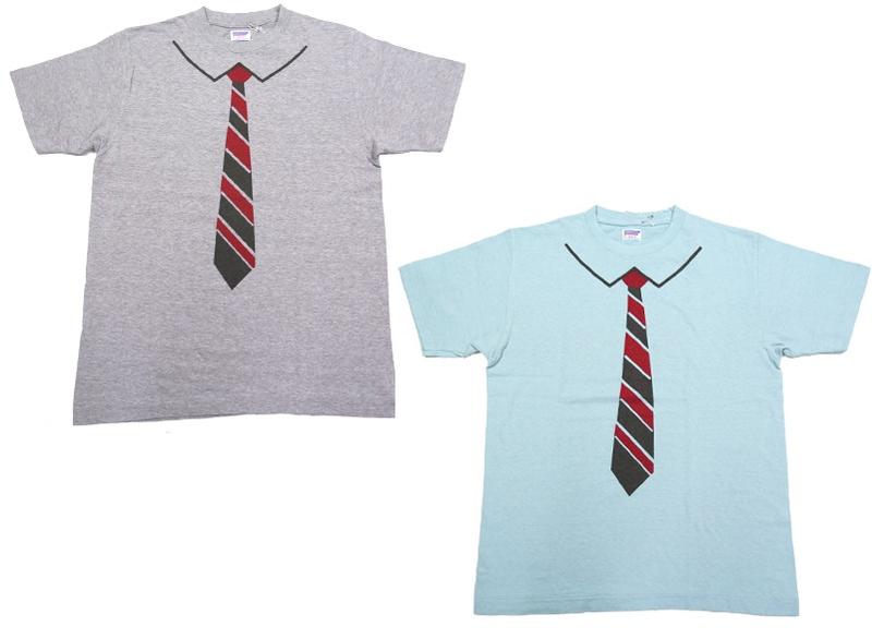 ダブルワークス DUBBLE WORKS Tシャツ 半袖 丸胴 染み込みプリント 「DRESS SHIRTS DESIGN」 33005-18