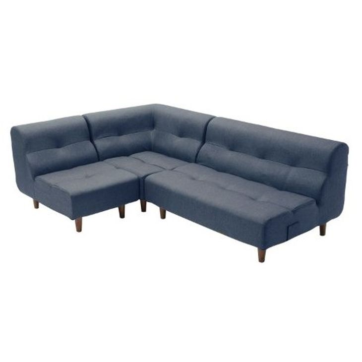 【元日0時~クーポン5%引】 日本製 ポケットコイル ソファー ネイビー 足つき ソファ 3人掛け 北欧 カウチソファー コーナーソファー コーナー セット 布 三人掛け 3P おしゃれ