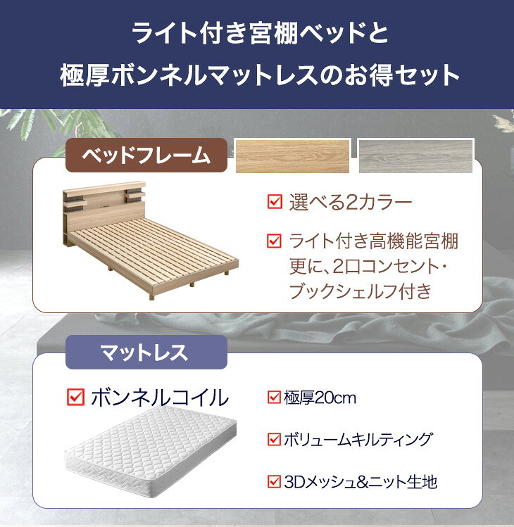 【正午~クーポン5%引】 ベッド マットレスセ...の紹介画像2