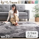 【20時~5%引クーポン】 ラグ+ホットカーペット2点セット 2畳 / 3畳用 極厚2.5cm 高反発 ラグ 185×185cm 200×250cm ホットカー...