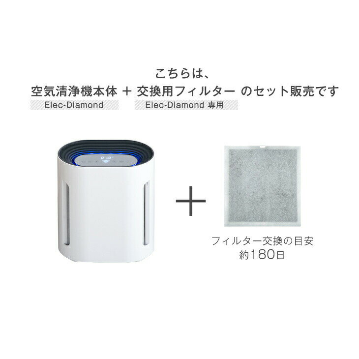 ◆6H限定!クーポンで全品5%OFF◆送料無料◆交換用フィルター付 空気清浄機 UV-C紫外線 コンパクト 除菌 紫外線 hepa フィルター 光触媒 消臭 強力 脱臭 花粉 対策 PM2.5 タバコ チャイルドロック 小型 軽量 軽い 家庭用 ウイルス対策 Elec-Diamond エレクダイヤモンド