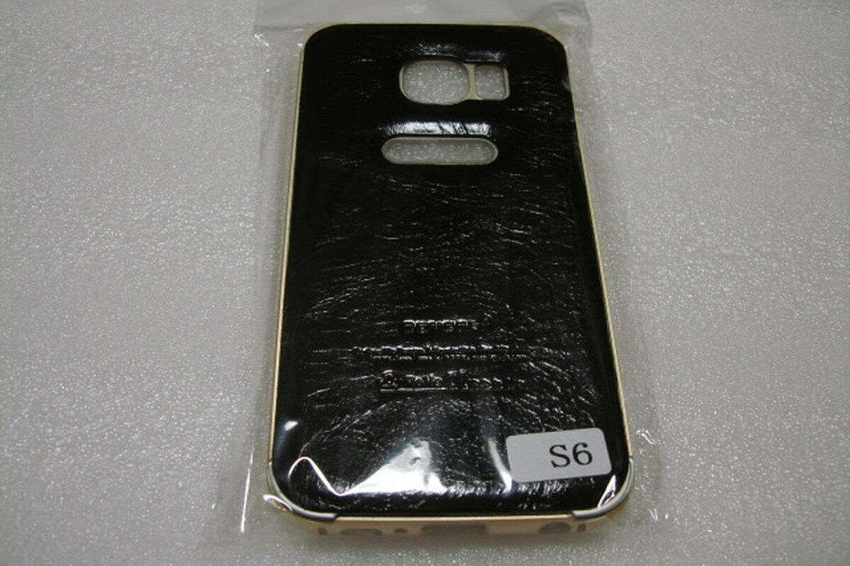 Rakuten - Galaxy S6 SC-05G 本革 金属ケース カバーB 黒色 赤色 薄茶 紺色 スマートフォンケース カバー