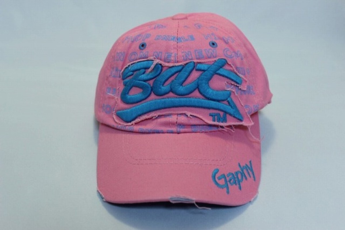 新品 BAT キャップ 野球帽 帽子 ピンク C08D