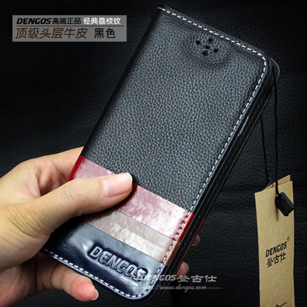 Rakuten - Galaxy S6 SC-05G 高級本革 牛革 本革ケースB 黒色 赤色 薄茶 紺色 スマートフォンケース カバー