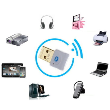 Bluetooth4.0 CSR4.0 無線 USBアダプター 省エネ Gホワイト