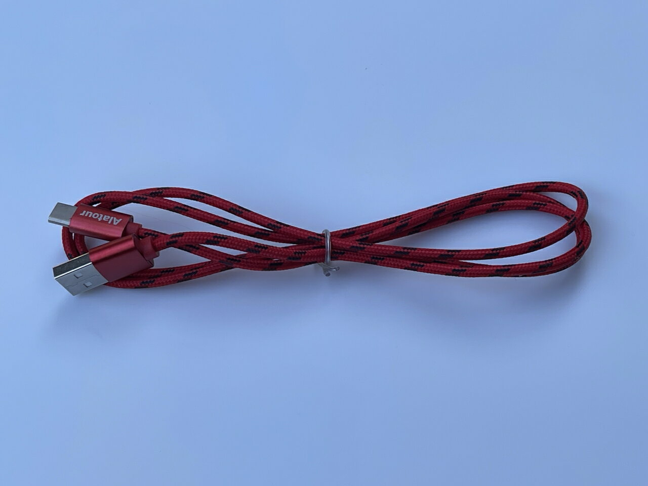 急速充電ケーブル 2.1A 1M 高速データ転送 USB-C 3.0 Type-C 充電ケーブル タイプC ケーブル 赤色