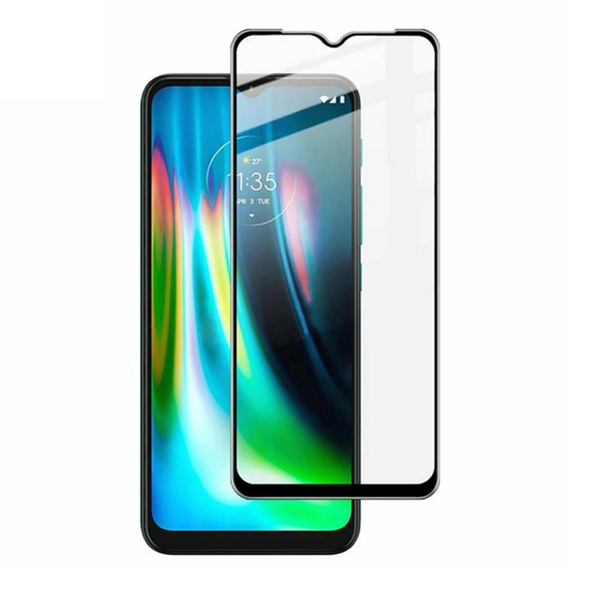 Motorola moto e7 e7 power moto g10 g30 9H 0.26mm 枠黒色 強化ガラス 液晶保護フィルム 2.5D