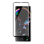 AQUOS R6 SH-51B Softbank LEITZ PHONE 1 枠黒色 指紋認証不可 丸い穴なし 全面保護 3D曲面カバー 強化ガラス 液晶保護フィルム 2.5D