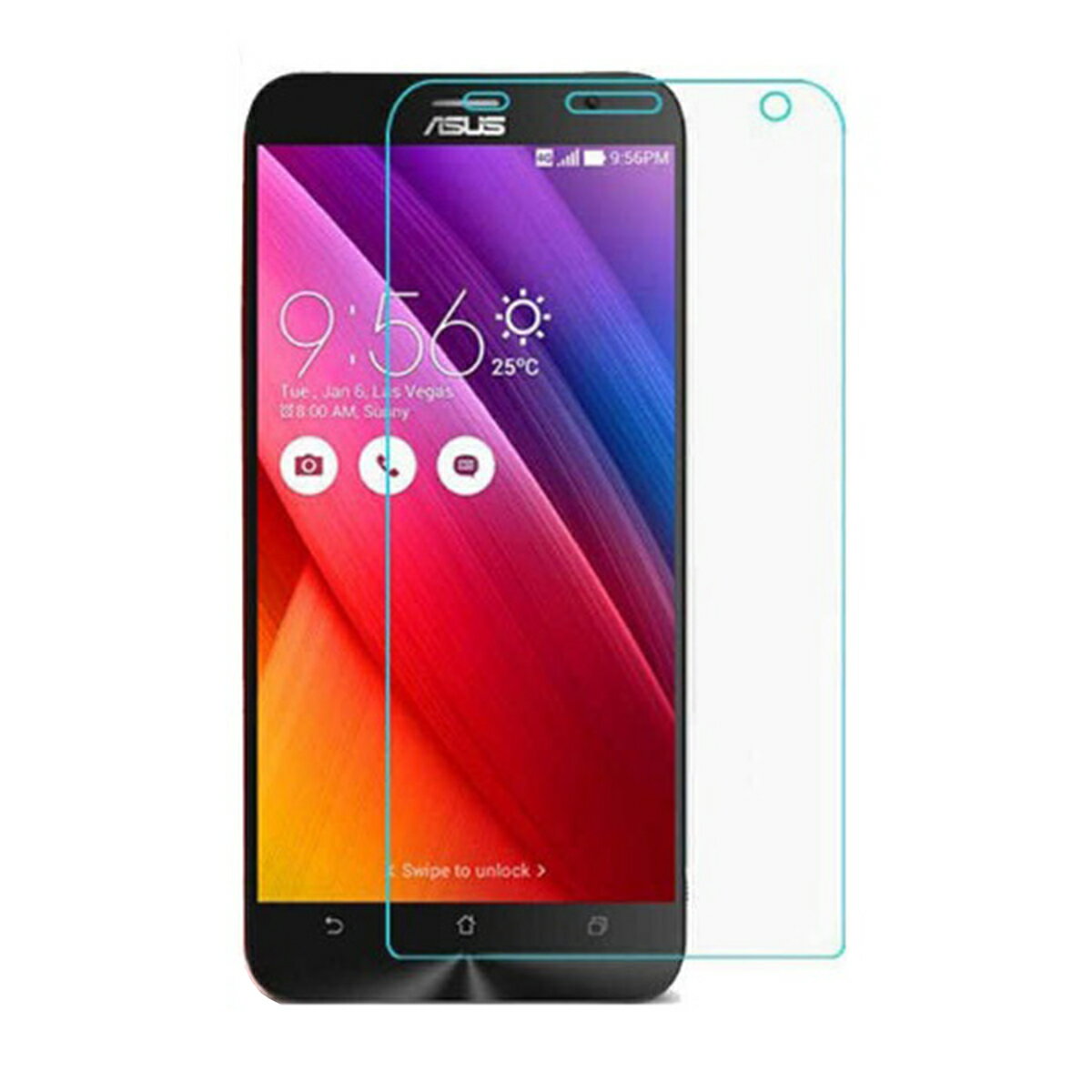ASUS ZenFone 2 Laser ZE550KL 5.5 9H 0.26mm �������饹 �վ��ݸ�ե���� 2.5D
