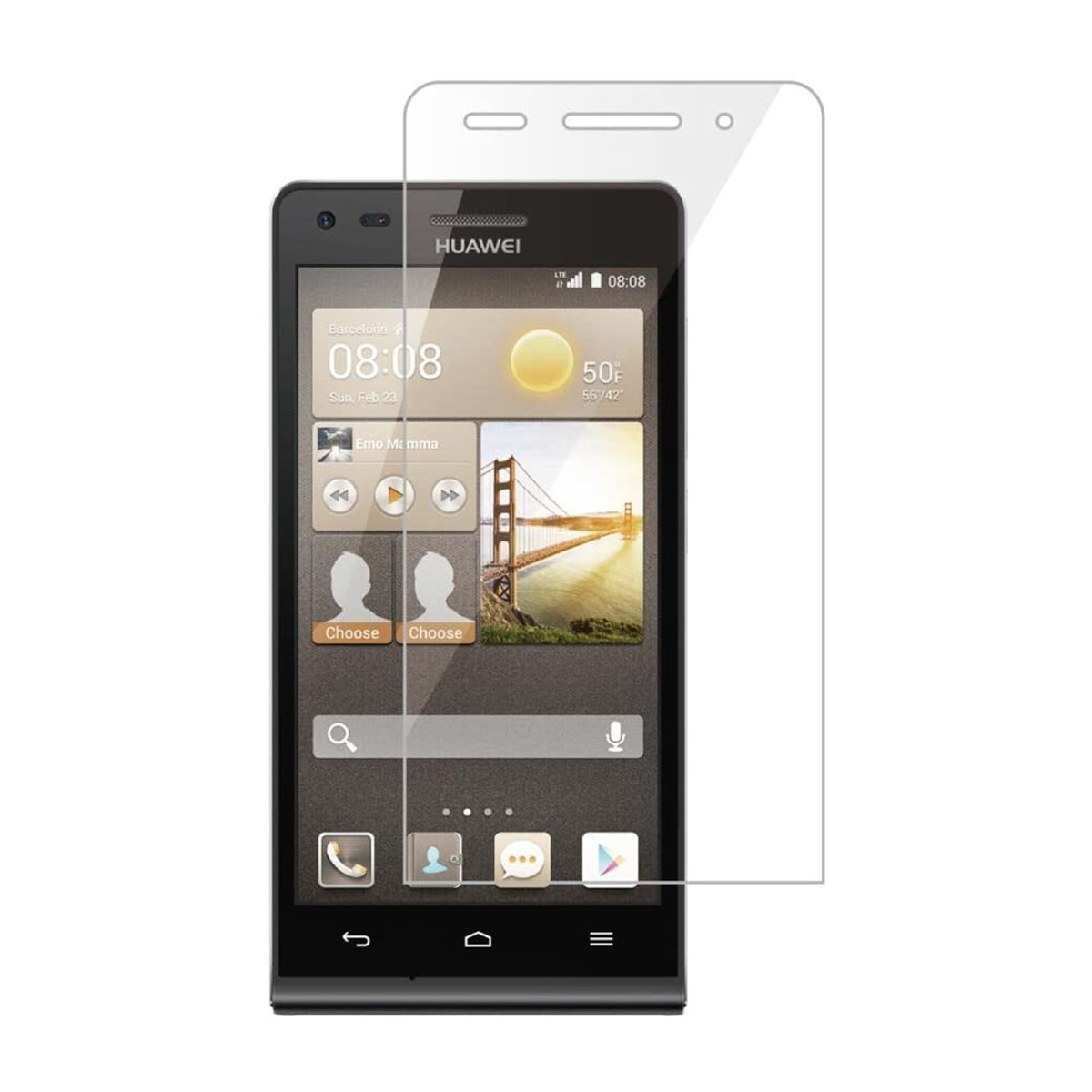 HUAWEI Ascend G6 4.5インチ 9H 0.33mm 強化ガラス 液晶保護フィルム 2.5D