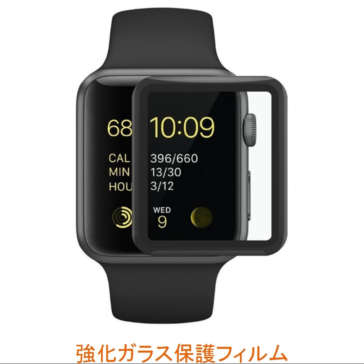 Apple Watch 38mm 9H 0.26mm S Sʕی 3DȖʃJo[ KX tیtB 2.5D