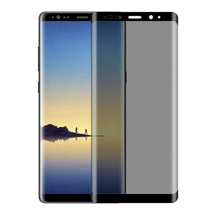 Galaxy Note8 SC-01K SCV37 強化ガラス 3D曲面カバー 覗き防止 のぞき防止 プライバシー保護 2.5D