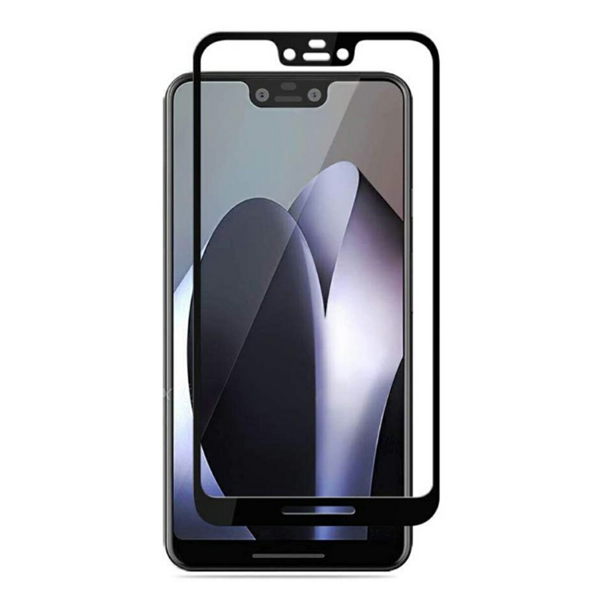 Google Pixel 3 XL 6.3インチ 0.26mm 枠黒色 強化ガラス 液晶保護フィルム 2.5D