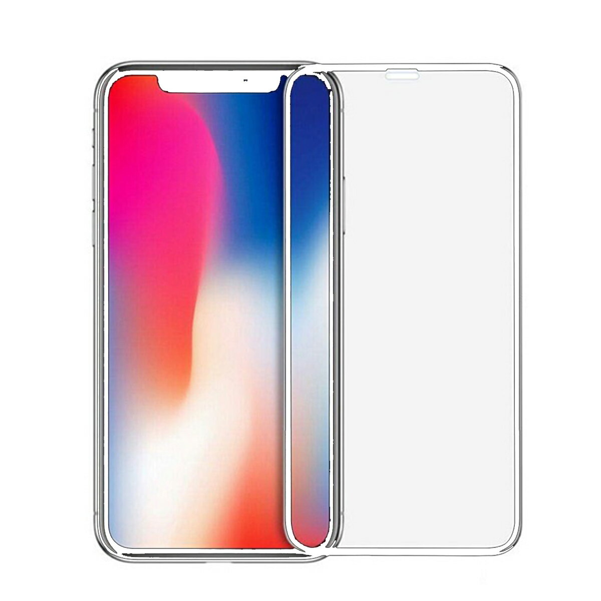 iPhone X iPhone XS 5.8C` gF Sʕی 3DȖʃJo[ KX tیtB 2.5D