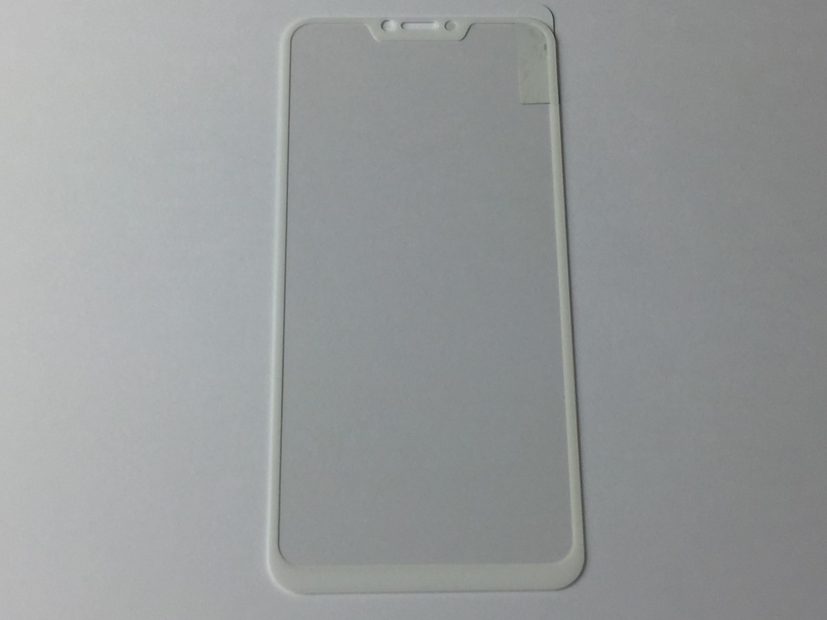 ASUS Zenfone 5Z ZS620KL 9H 0.26mm 枠白色 強化ガラス 液晶保護フィルム 21D