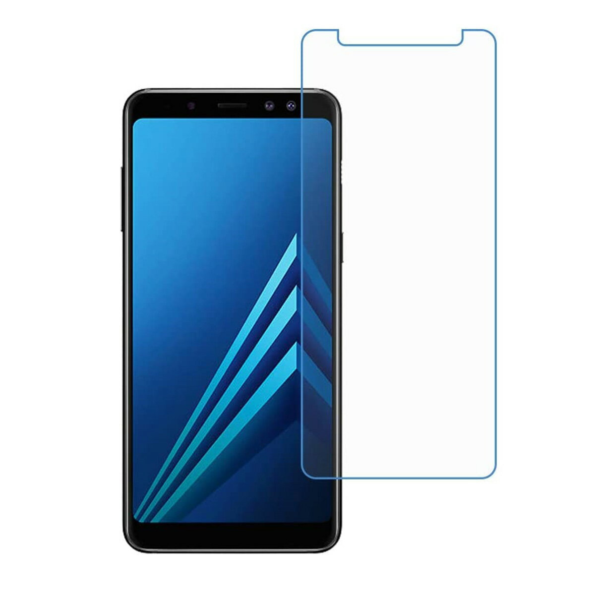 Galaxy A8 2018 6インチ 9H 0.26mm 強化ガラス 液晶保護フィルム 2.5D