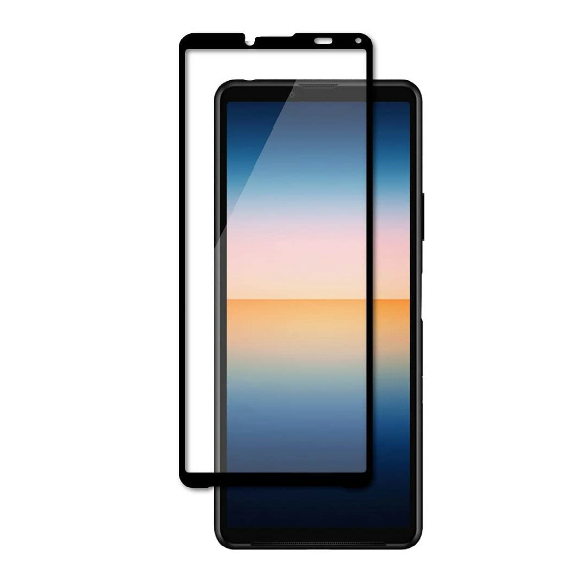 Xperia 10 III SO-52B SOG04 Xperia 10 III Lite 9H 0.26mm 枠黒色 強化ガラス 液晶保護フィルム 2.5D