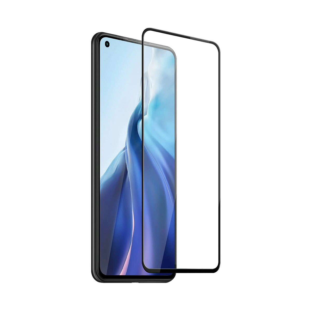 Xiaomi Mi 11 Lite 5G 6.55インチ 9H 0.26mm 枠黒色 強化ガラス 液晶保護フィルム 2.5D