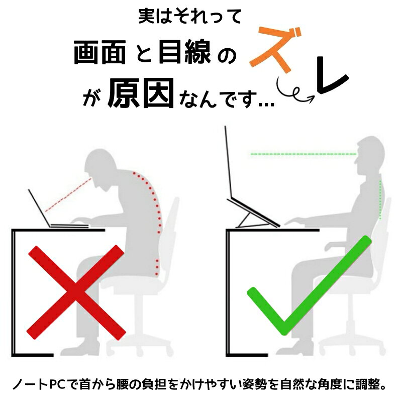 折りたたみ式 ノート PC スタンド 7段階の高さ調整 ノートパソコンスタンド 人間工学設計 タブレット スタンド 高さの可動域：6~15cm アルミニウム合金 ノートパソコン台 タブレット台 軽い 放熱設計 おりたたみ可能 お持ち運び便利 滑り止め 角度調節 テレワーク eastcase2022-10000993 EastCase サンプル画像3