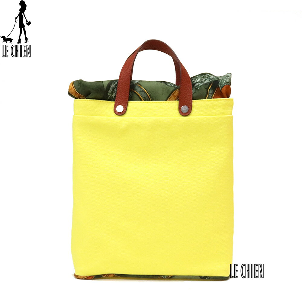 【新品】HERMES エルメス プティアッシュ トートバッグ コットン レザー シルク 本革 イエロー ブラウン カーキ 11029751のサムネイル