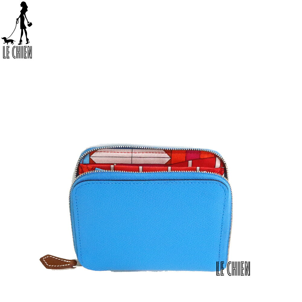 ＼楽天ランキング入賞／【新品】HERMES エルメス シルクインコンパクト ミニ財布 ラウンドファスナー財布 ブルーフリーダ/ブーゲンビリア ヴォーエプソン 本革 レディース メンズ ユニセックス 13029890のサムネイル