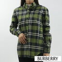 ＼最安値に挑戦／【新品】 バーバリー BURBERRY 8056858 B2609 シャツ長袖 ボタンダウン DARK OLIVE GREEN CHK チェック グリーン レディース コットン