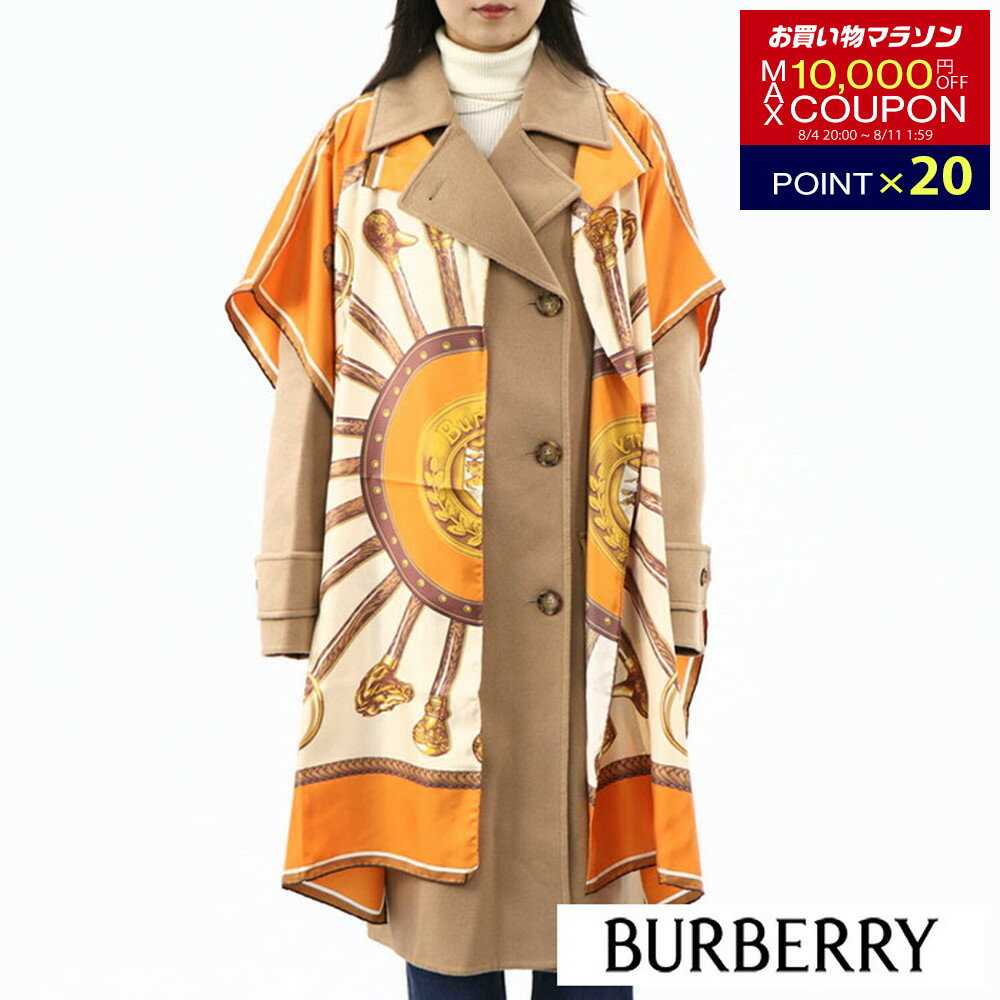 バーバリー マフラー（レディース） ＼ポイント3倍 23日20時～／【新品】 バーバリー BURBERRY マフラー・ストール・スカーフ ストール 8027157 A1934 レディース オレンジ スカーフケープ オープンフロントデザイン 半袖