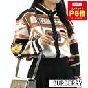 ＼ポイント3倍 9日20時～／【新品】 バーバリー BURBERRY トップス シャツ・ブラウス 8014231 A1931 レディース ブラック×ホワイト 柄 プリント 長袖 シルク