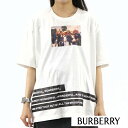 バーバリー Tシャツ メンズ ＼最安値に挑戦／【新品】 バーバリー BURBERRY トップス Tシャツ・カットソー 半袖 4560526 ユニセックス ホワイト メンズ レディース コットン 薄手 ゆったり プリント