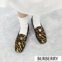 ＼ポイント3倍 24日20時～／【新品】 バーバリー BURBERRY シューズ レザーシューズ ローファー 8024026 A1189 レディース レオパード ブラック レオパード柄 ヒョウ柄 ロゴ 本革