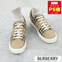 ＼ポイント3倍 9日20時～／【新品】 バーバリー BURBERRY シューズ スニーカー 8038866 A7026 レディース ベージュ系 チェック柄 レザー コットン ベージュ系