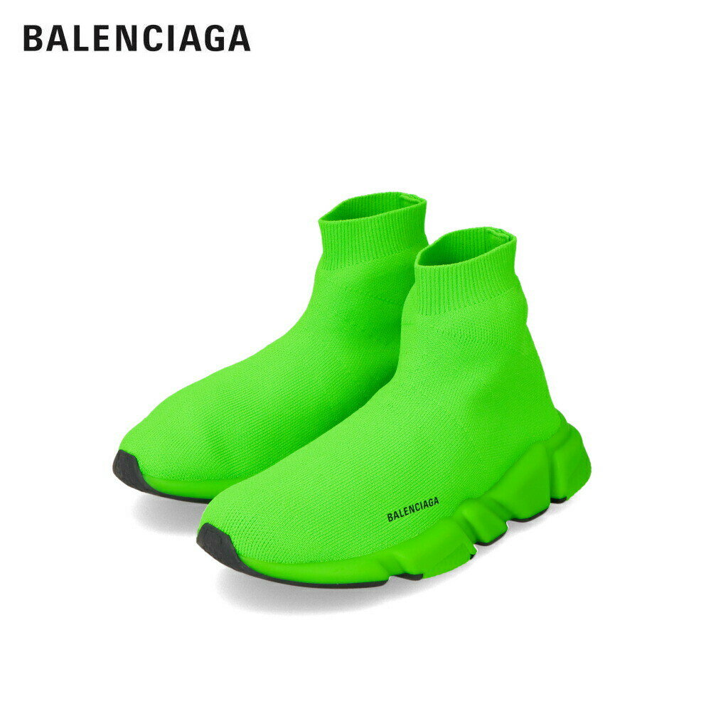 楽天LE CHIEN＼最安値に挑戦／ 【新品】 バレンシアガ BALENCIAGA 597425 W2DBA 3501 スピードランナー ソックス スニーカー ハイカット フルオグリーン キッズ ガールズ ボーイズ ユニセックス 男女兼用