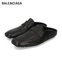 ＼楽天ランキング1位獲得／【新品】 バレンシアガ BALENCIAGA 651997 WA72L 1000 フラット ローファー ミュール ブラック レザー