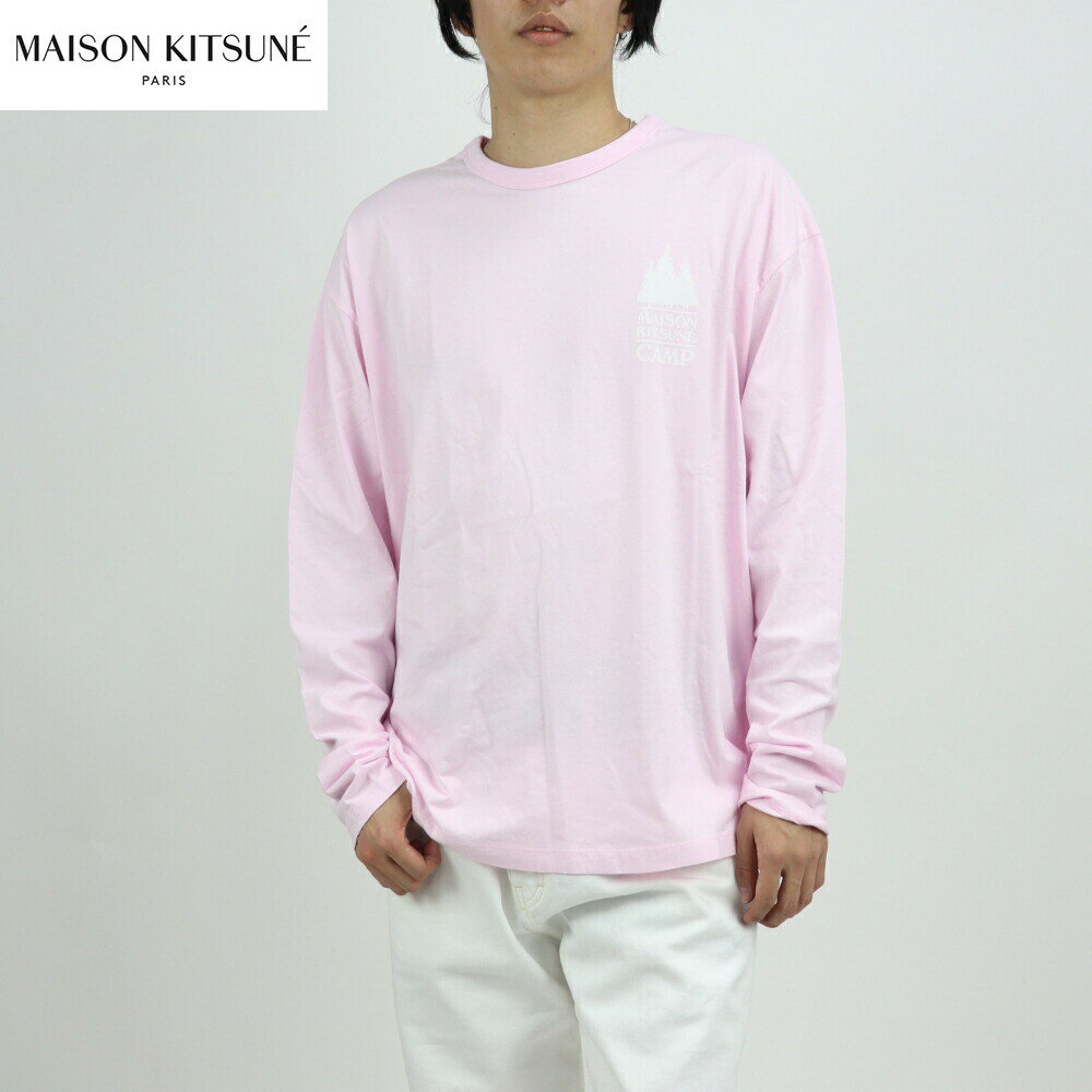 楽天LE CHIEN【週末限定SALE】＼楽天ランキング1位獲得／【新品】 メゾン キツネ MAISON KITSUNE ロンT 長袖Tシャツ IU00129KJ0008 P601 UNISEX ライトピンク メンズ レディース ユニセックス コットン