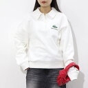 【新品】 スポーティー&リッチ Sporty&Rich トップス ポロシャツ レディース ホワイト コットン ラコステ 長袖 ロゴプリント SRB1MT908