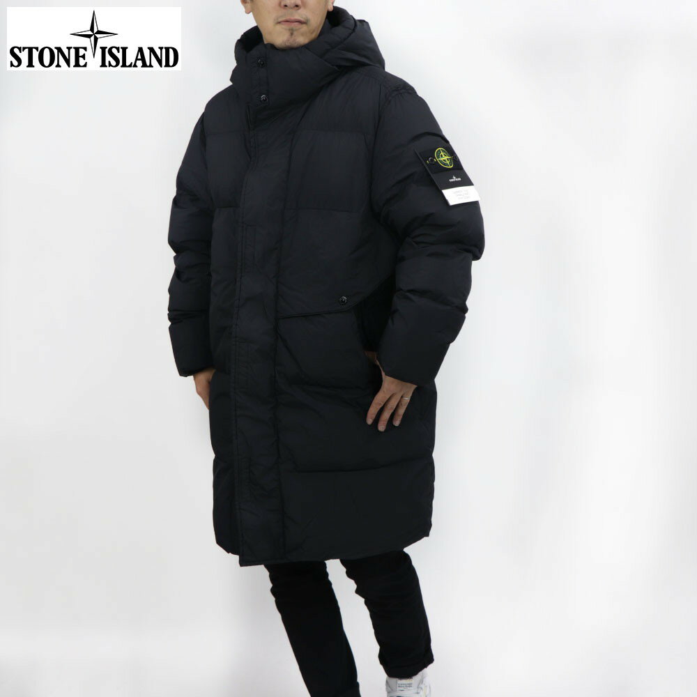 ストーンアイランド ＼楽天ランキング1位獲得／【新品】 ストーンアイランド STONE ISLAND 791570323 V0029 ダウンコート ブラック メンズ ロング シンプル