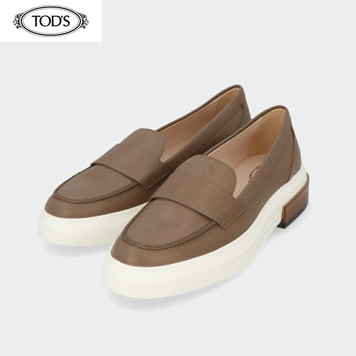 ＼最安値に挑戦／ 【新品】 トッズ TODS XXW92B0Y41Z6VAC423 ローファー コインローファー ダークグレージュ レザー ラバー レディース