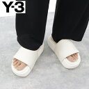 ＼最安値に挑戦／【新品】 ADIDAS アディダス Y-3 ワイスリー ヨウジヤマモト FZ6402/SLIDES サンダル WHITE オフホワイト 厚底 シンプル ビーチサンダル レザー メンズ