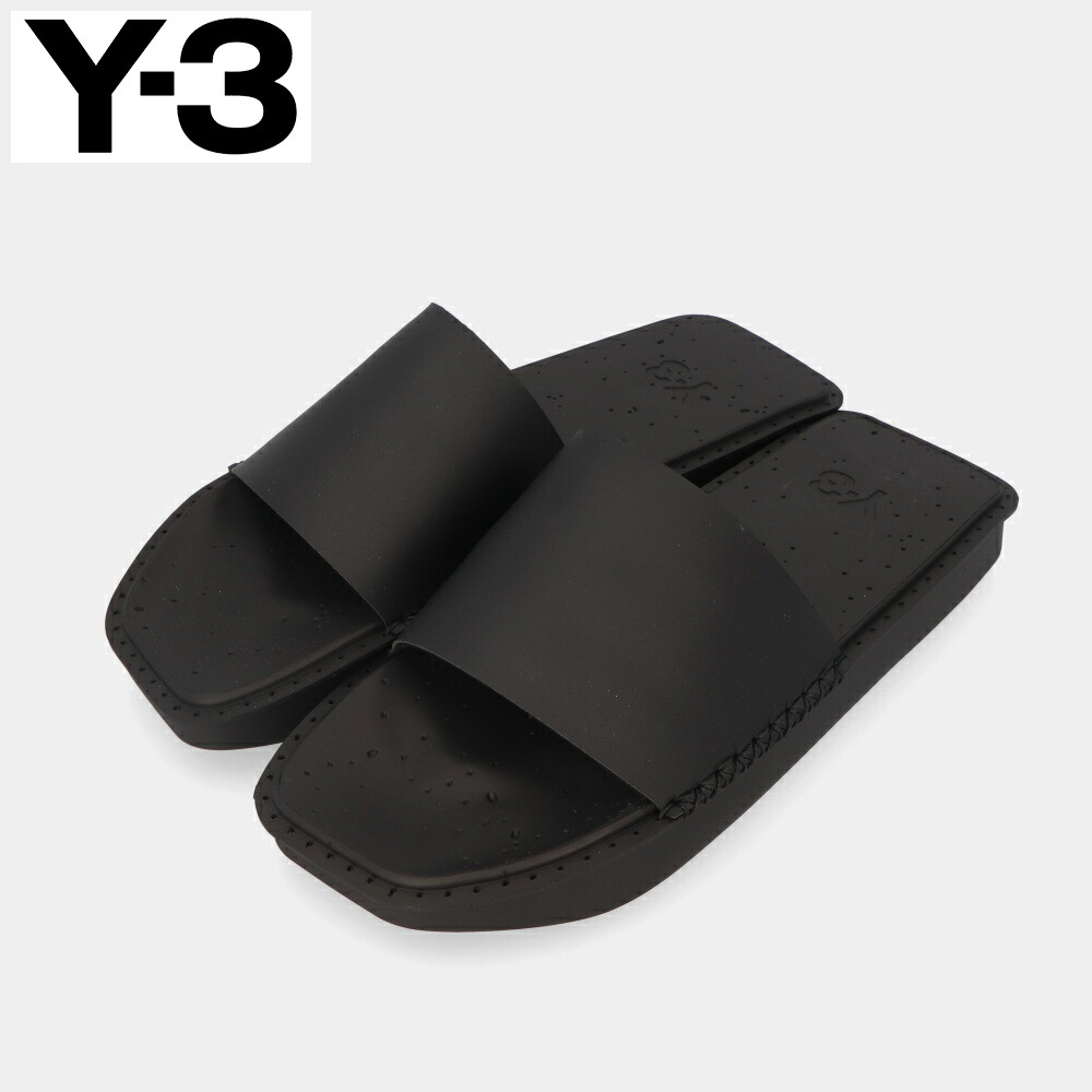  ADIDAS アディダス Y-3 ワイスリー ヨウジヤマモト FZ6423／WATER SLIDES サンダル BLACK ブラック シンプル ビーチサンダル メンズ