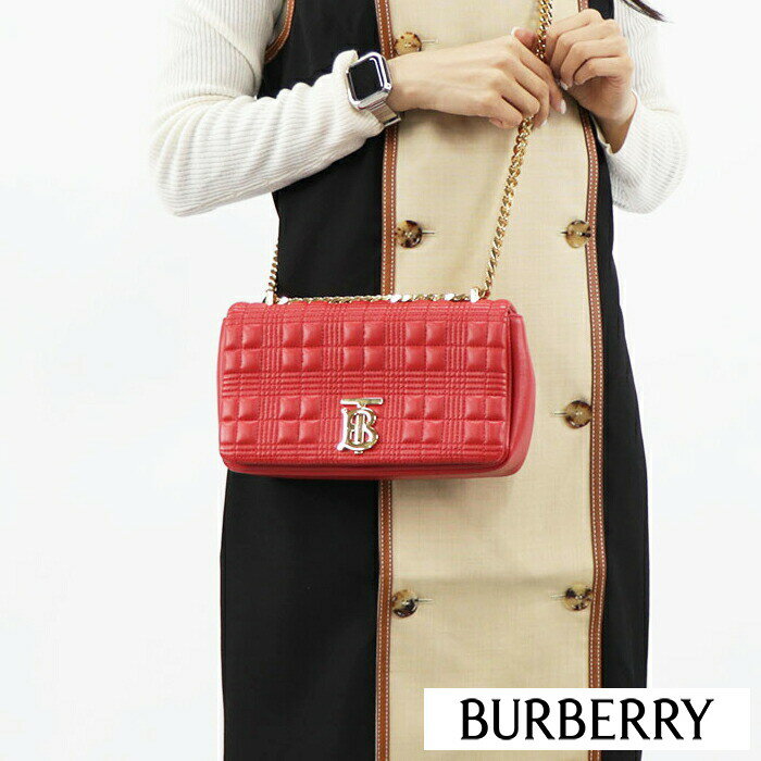 ＼楽天ランキング1位獲得／ バーバリー BURBERRY バッグ ショルダーバッグ 8020849 A1460 レディース レッド 本革 チェーンショルダー ミニバッグ ロゴ