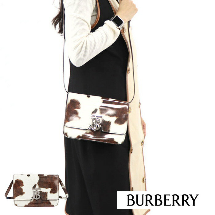 ＼クーポン配布中／ 【新品】 バーバリー BURBERRY バッグ ショルダーバッグ 8016944 A1312 レディース ホワイト×ブラウン 本革 シルバ..