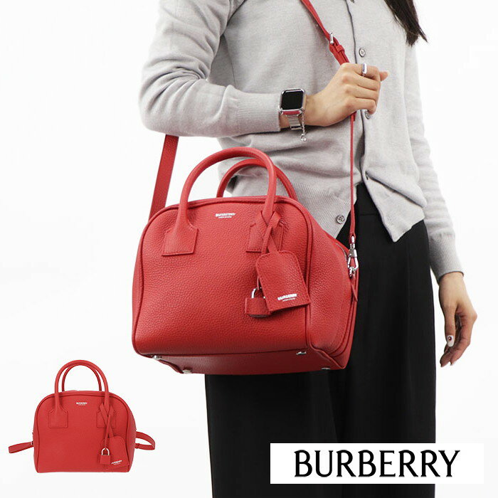 バーバリー ハンドバッグ（レディース） ＼クーポン配布中／ 【新品】 バーバリー BURBERRY バッグ ハンドバッグ 8019360 A1460 レディース レッド ショルダーバッグ 2way 本革