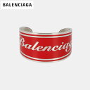 ＼最安値に挑戦／【新品】 バレンシアガ BALENCIAGA 503320 TZ9E9 8521 ブレスレット バングル アクセサリー シルバー レッド ロゴ レディース メンズ ユニセックス