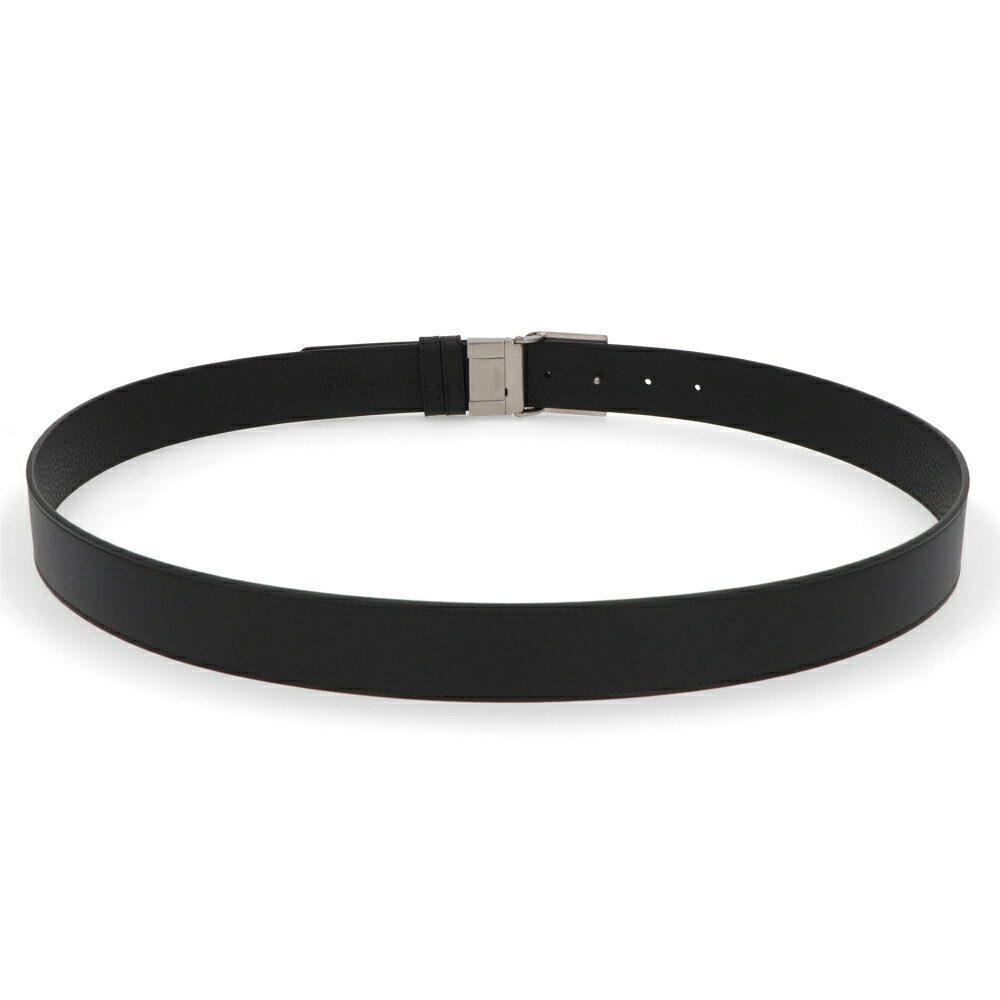 【新品】バリー BALLY 雑貨 ベルト メンズ ブラック レザー シルバー金具 リバーシブルベルト B BOLD 35.ADR/I9N9P 3