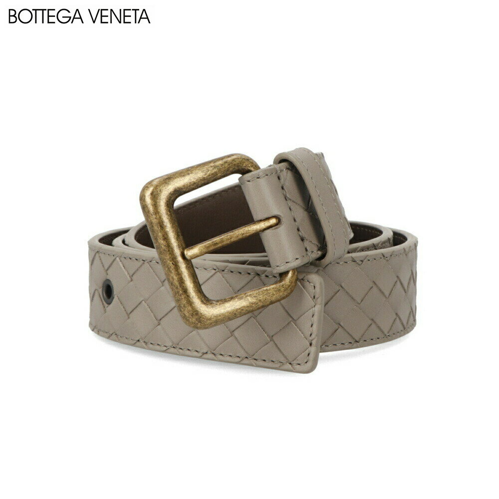 ＼エントリーでP5倍／【新品】 ボッテガ・ヴェネタ BOTTEGA VENETA 271932 V465W 1519 ベルト イントレチャート グレー レザー メンズ