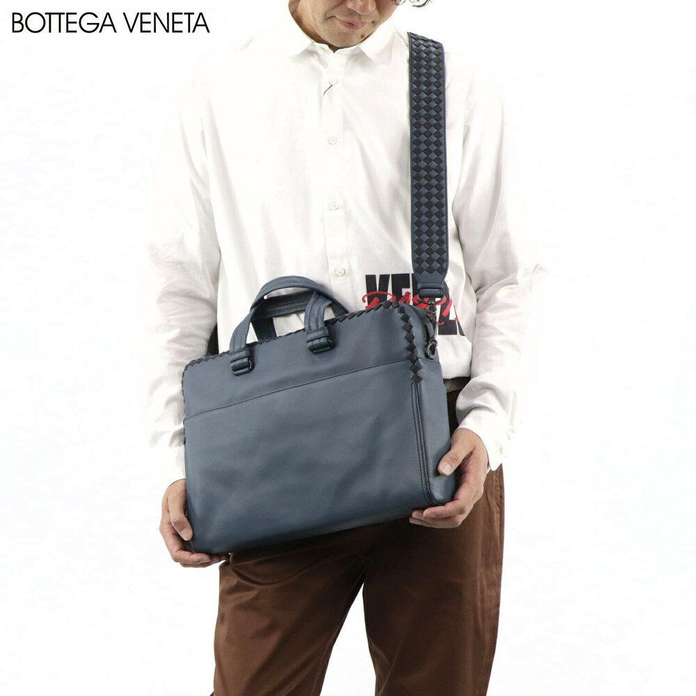 ＼ポイント3倍 9日20時～／【新品】 ボッテガ ヴェネタ BOTTEGA VENETA バッグ ビジネスバッグ 520182 VALKH4080 メンズ ブルー系 2way ショルダーバッグ A4対応 横型