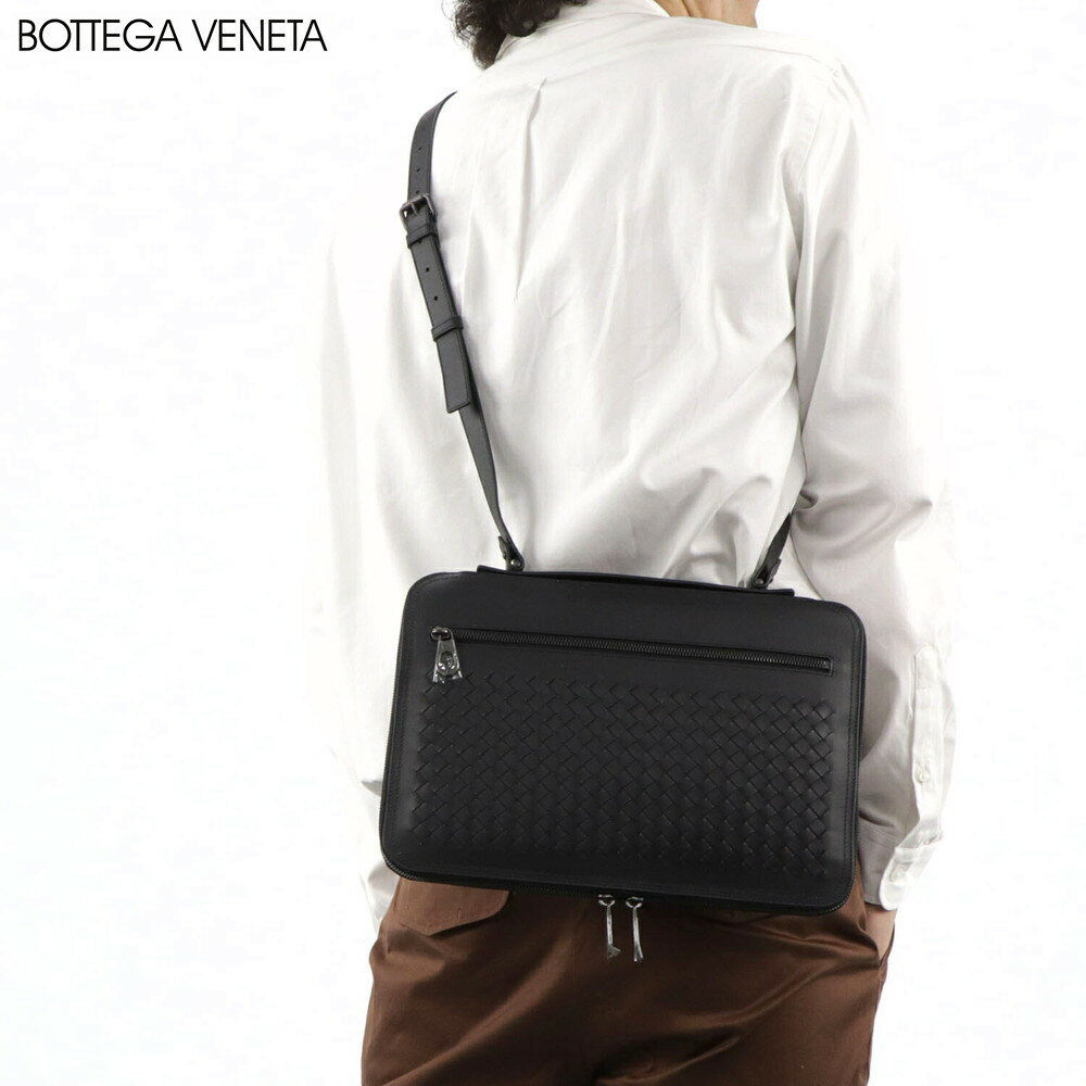 【新品】 ボッテガ ヴェネタ BOTTEGA VENETA バッグ ビジネスバッグ 536287 V46511000 メンズ ブラック イントレチャート ブリーフケース PCケース